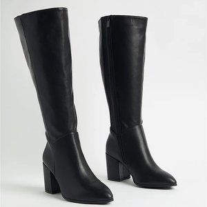 Pointed Toe Heel Knee Boot (WW) - 11 - New